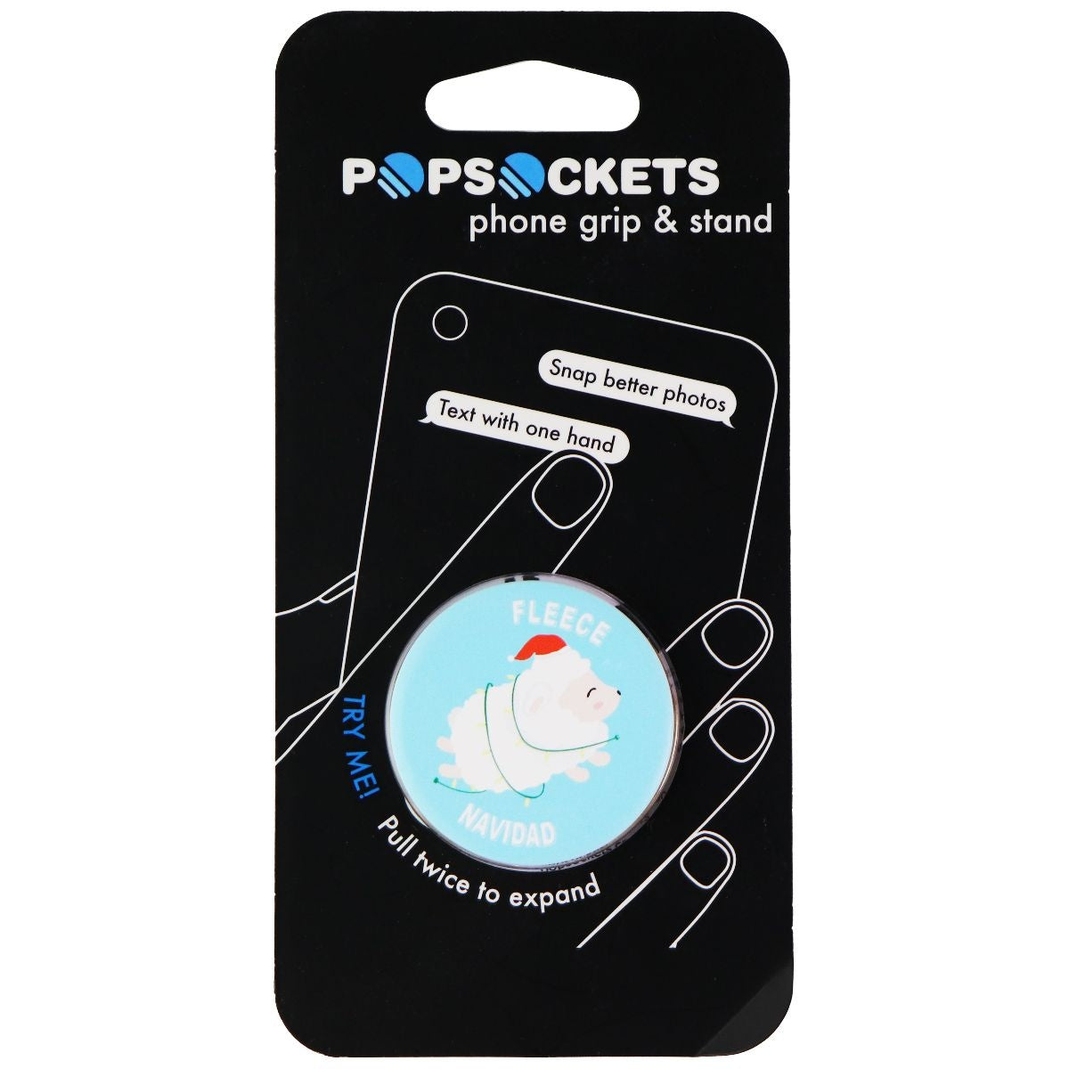 PopSockets: Collapsible Grip & Stand for Phones and Tablets - Fleece Navidad Cell Phone - Mounts & Holders PopSockets - Simple Cell Bulk Wholesale Pricing - USA Seller