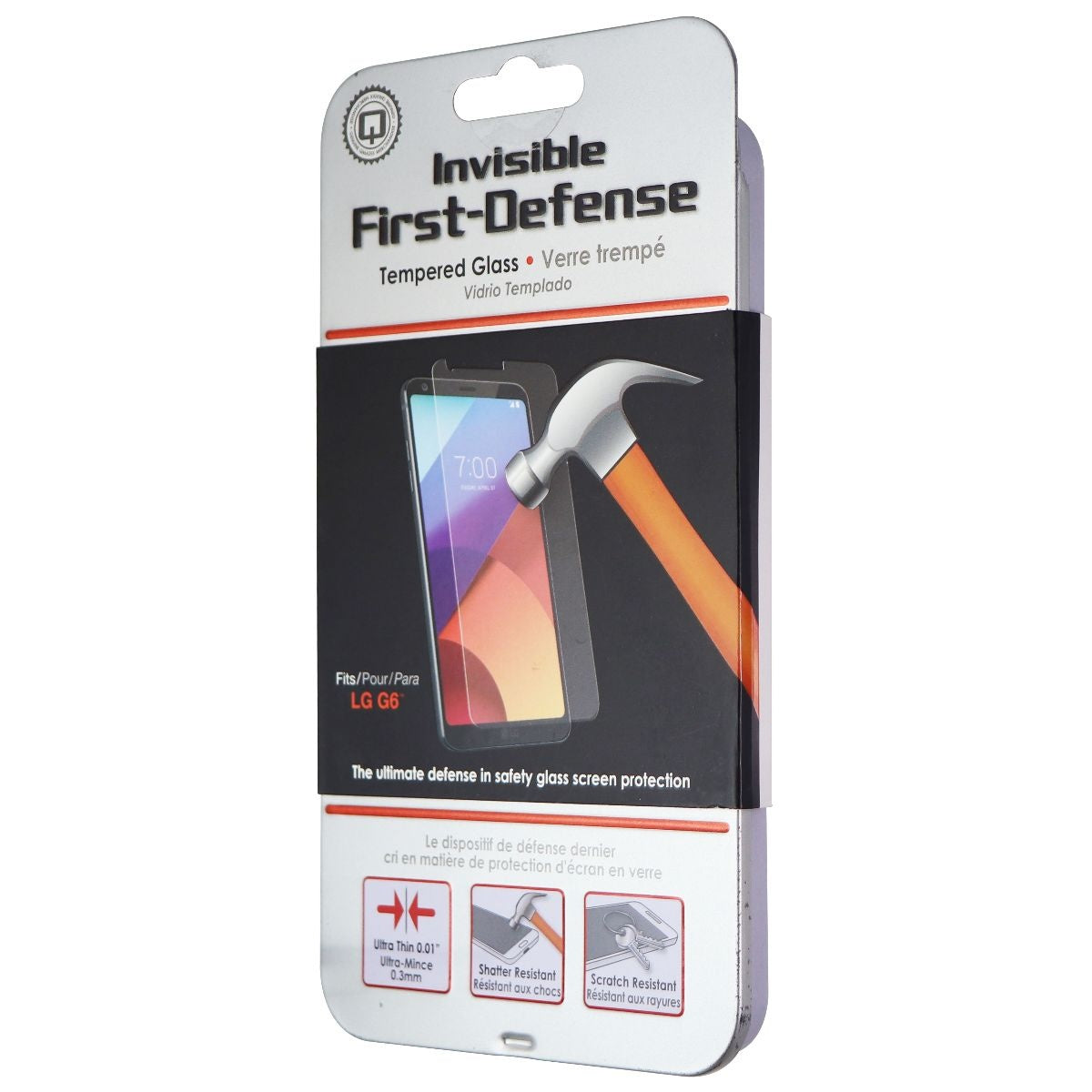 Qmadix Invisible First-Defense Tempered Glass for LG G6 - Clear Cell Phone - Screen Protectors Qmadix - Simple Cell Bulk Wholesale Pricing - USA Seller