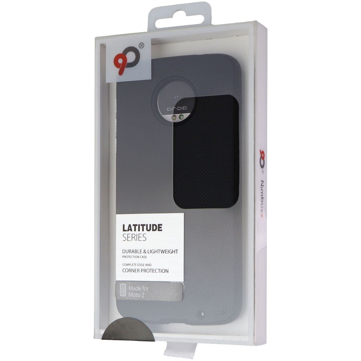 Nimbus9 Latitude Series Dual Layer Case for Motorola Moto Z Droid - Black Cell Phone - Cases, Covers & Skins Nimbus9 - Simple Cell Bulk Wholesale Pricing - USA Seller