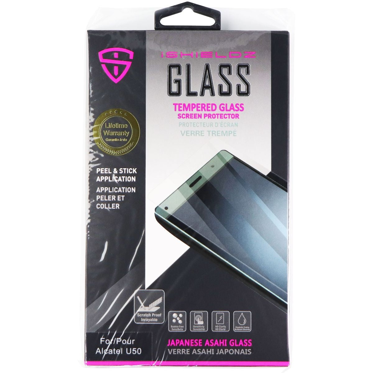 iShieldz Tempered Glass Screen Protector for Alcatel U50 - Clear Cell Phone - Screen Protectors iShieldz - Simple Cell Bulk Wholesale Pricing - USA Seller