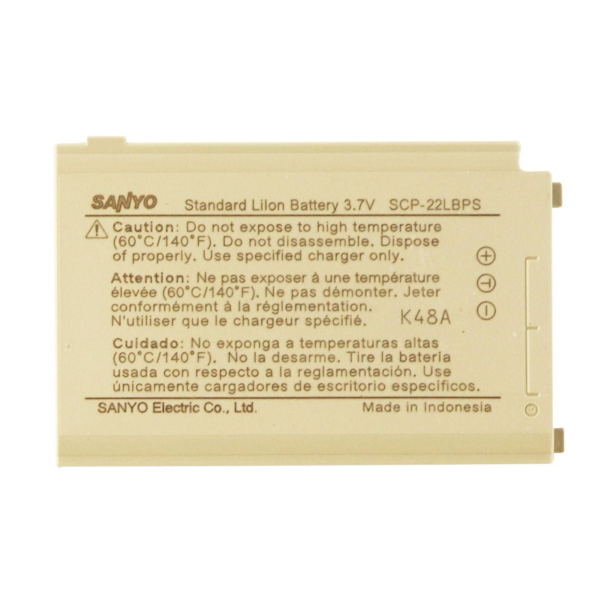Sanyo Standard Li-ion Battery (SCP-22LBPS) 3.7V for SCP-7050 SCP-8400 Cell Phone - Batteries Sanyo - Simple Cell Bulk Wholesale Pricing - USA Seller