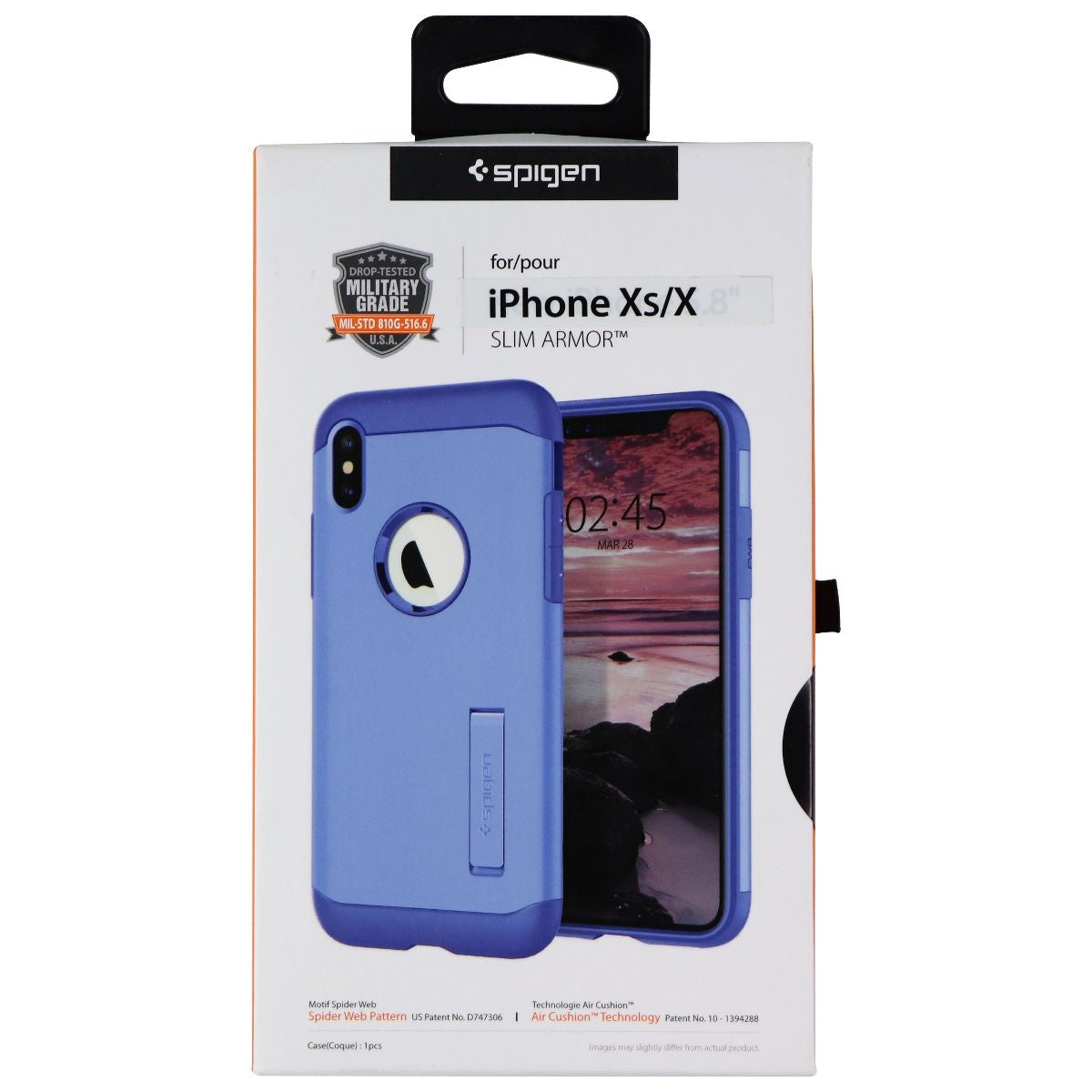 Spigen Slim Armor with Kickstand Case for Apple iPhone XS / iPhone X - Violet Cell Phone - Cases, Covers & Skins Spigen - Simple Cell Bulk Wholesale Pricing - USA Seller