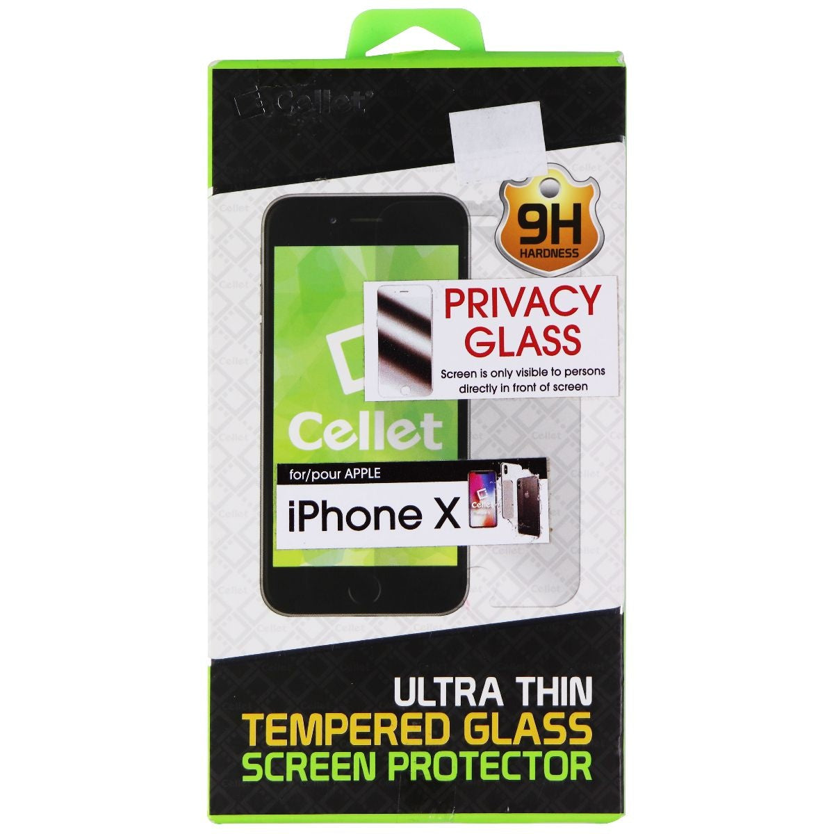 Cellet Privacy Anti-Spy Glass Screen Protector for iPhone X Smartphones Cell Phone - Screen Protectors Cellet - Simple Cell Bulk Wholesale Pricing - USA Seller