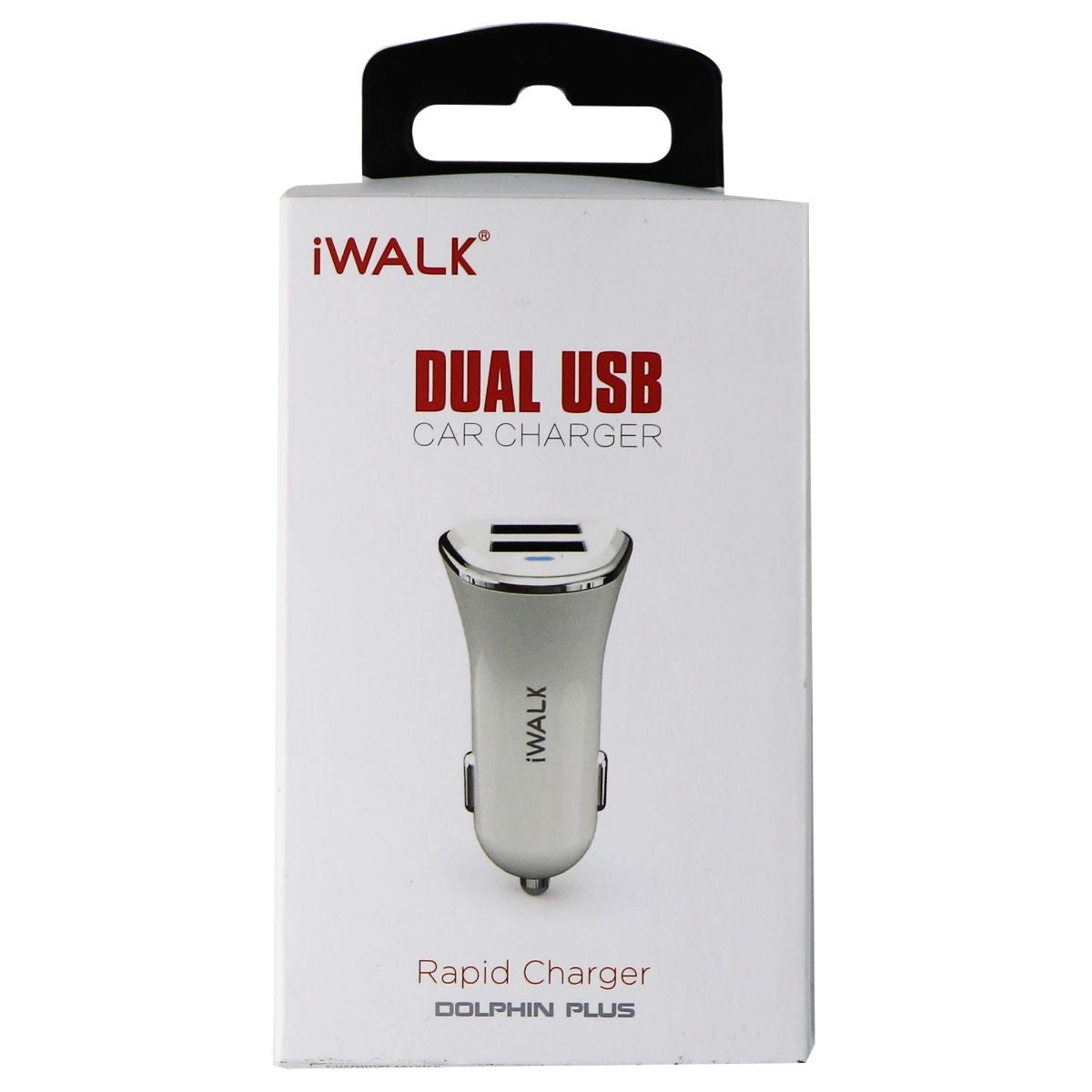 iWalk 4.8A Car Charger With Dual USB Ports - Gloss Black Cell Phone - Chargers & Cradles iWalk - Simple Cell Bulk Wholesale Pricing - USA Seller