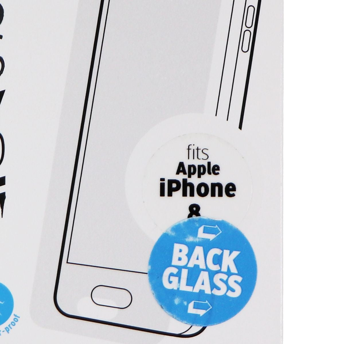 Gadget Guard Black Ice Tempered Back Glass for iPhone 8 - Clear / Black Glass Cell Phone - Screen Protectors Gadget Guard - Simple Cell Bulk Wholesale Pricing - USA Seller