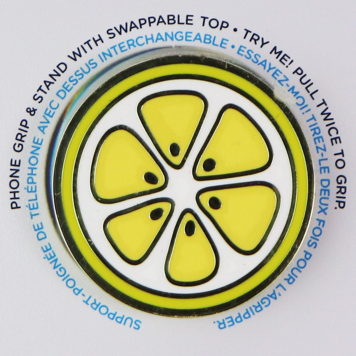 PopSockets PopGrip with Swappable Top for Phones & Tablets - Enamel Lemon Slice Cell Phone - Mounts & Holders PopSockets - Simple Cell Bulk Wholesale Pricing - USA Seller