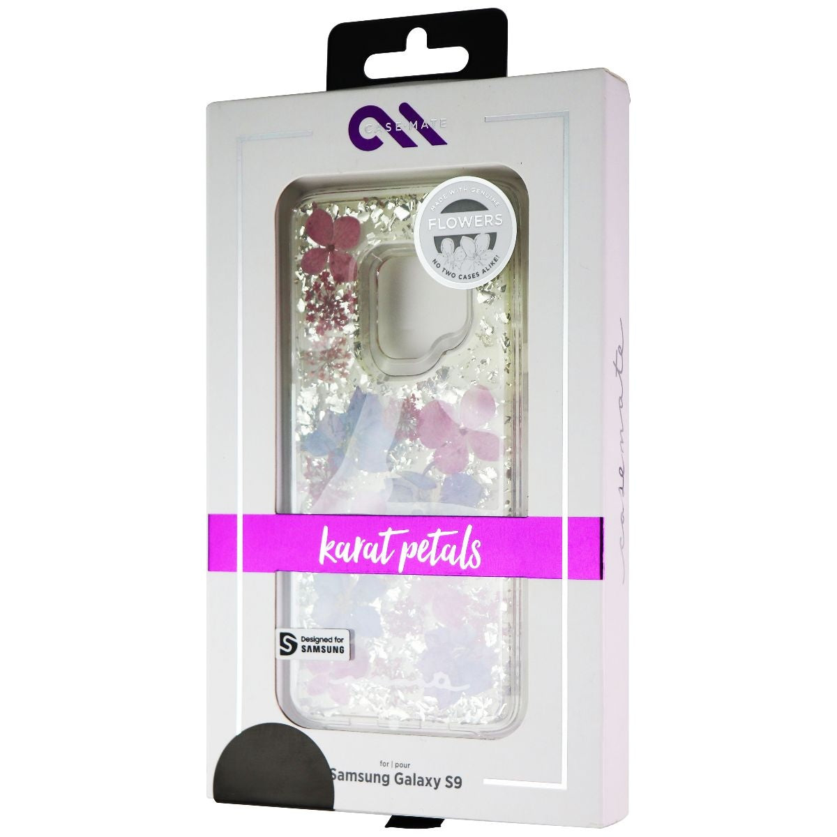 Case-Mate Karat Petals Case for Samsung Galaxy S9 - Clear/Silver Flake/Flowers Cell Phone - Cases, Covers & Skins Case-Mate - Simple Cell Bulk Wholesale Pricing - USA Seller