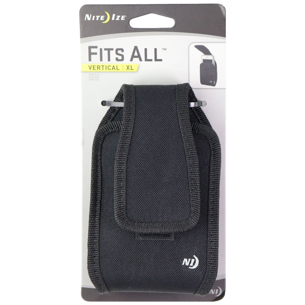 Nite Ize Fits All Vertical XL Pouch for Smartphones & Devices - Black Cell Phone - Cases, Covers & Skins Nite Ize - Simple Cell Bulk Wholesale Pricing - USA Seller