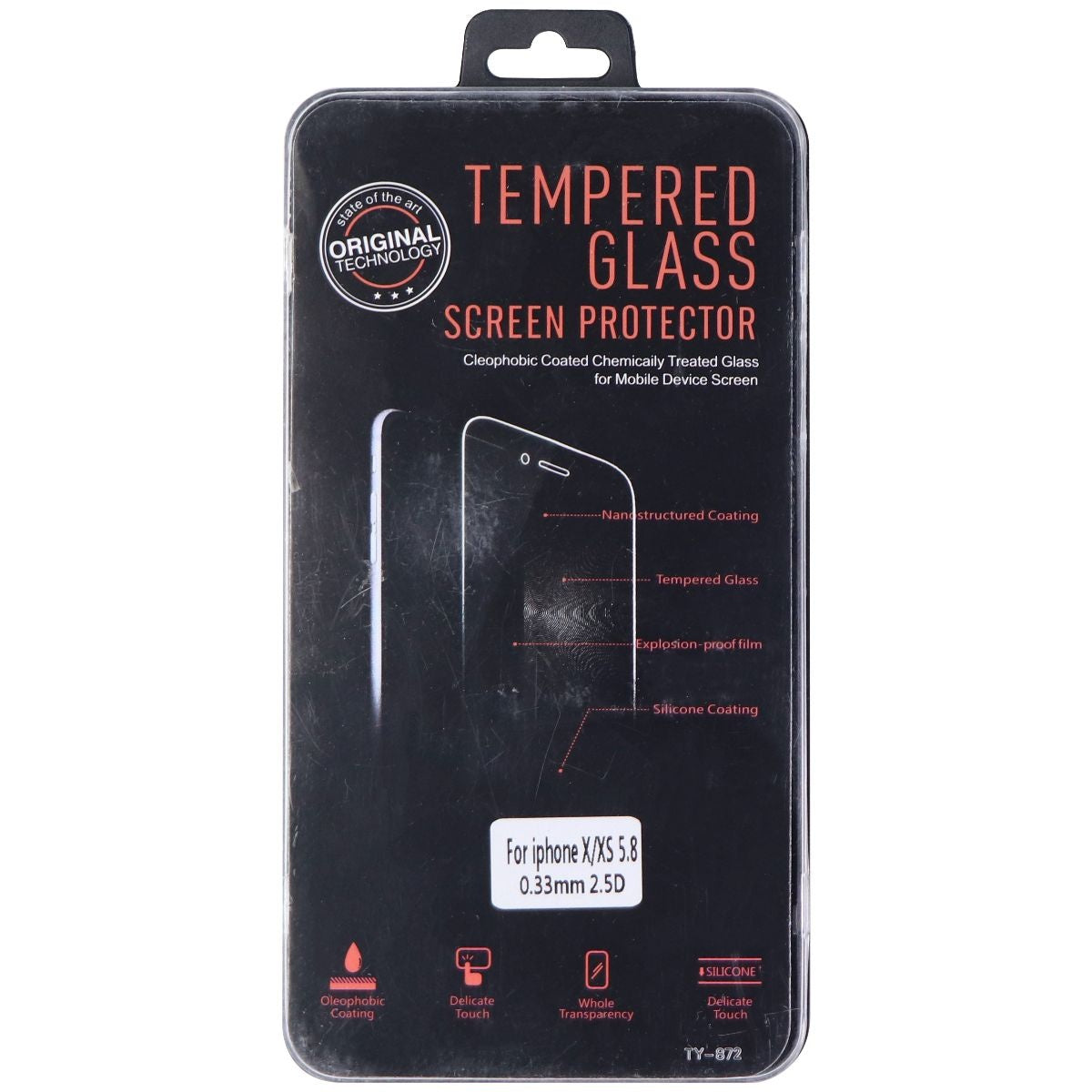 Tempered Glass Screen Protector for Apple iPhone Xs/X Smartphones - Clear Cell Phone - Screen Protectors Unbranded - Simple Cell Bulk Wholesale Pricing - USA Seller