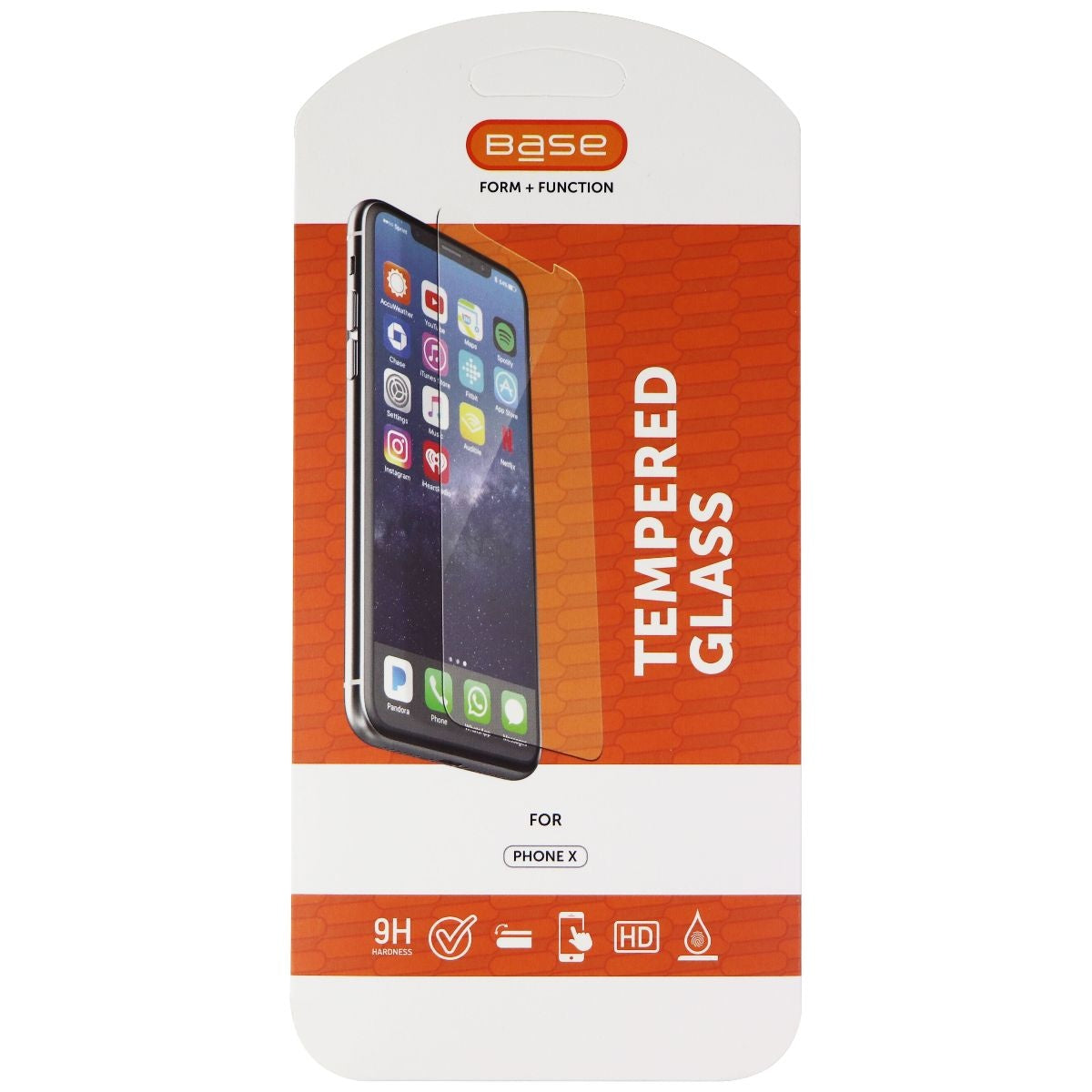 Base Tempered Glass Screen Protector for Apple iPhone XS / iPhone X - Clear Cell Phone - Screen Protectors Base - Simple Cell Bulk Wholesale Pricing - USA Seller