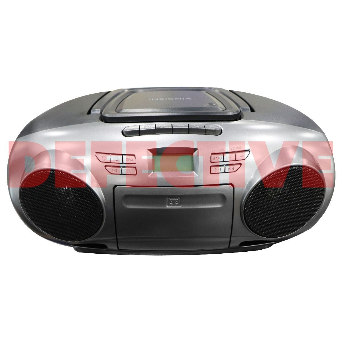 Insignia - AM/FM Radio Portable CD Boombox with Bluetooth - Silver/Black Portable Audio & Headphones - Portable Stereos, Boomboxes Insignia - Simple Cell Bulk Wholesale Pricing - USA Seller
