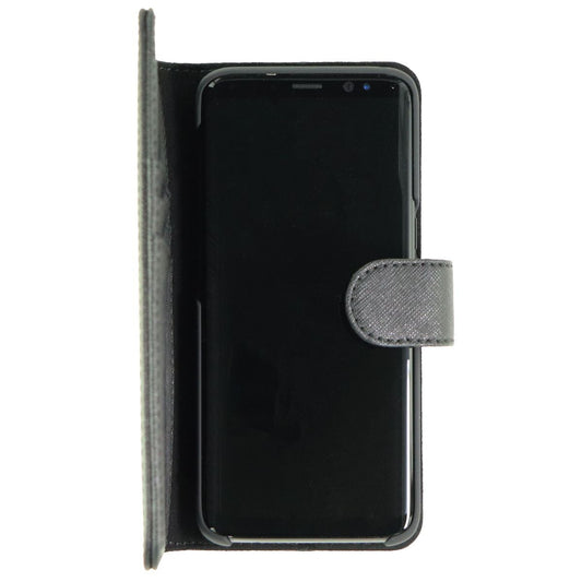 Michael Kors Saffiano Leather Folio Wallet Case For Samsung Galaxy S8 - Black Cell Phone - Cases, Covers & Skins Michael Kors - Simple Cell Bulk Wholesale Pricing - USA Seller