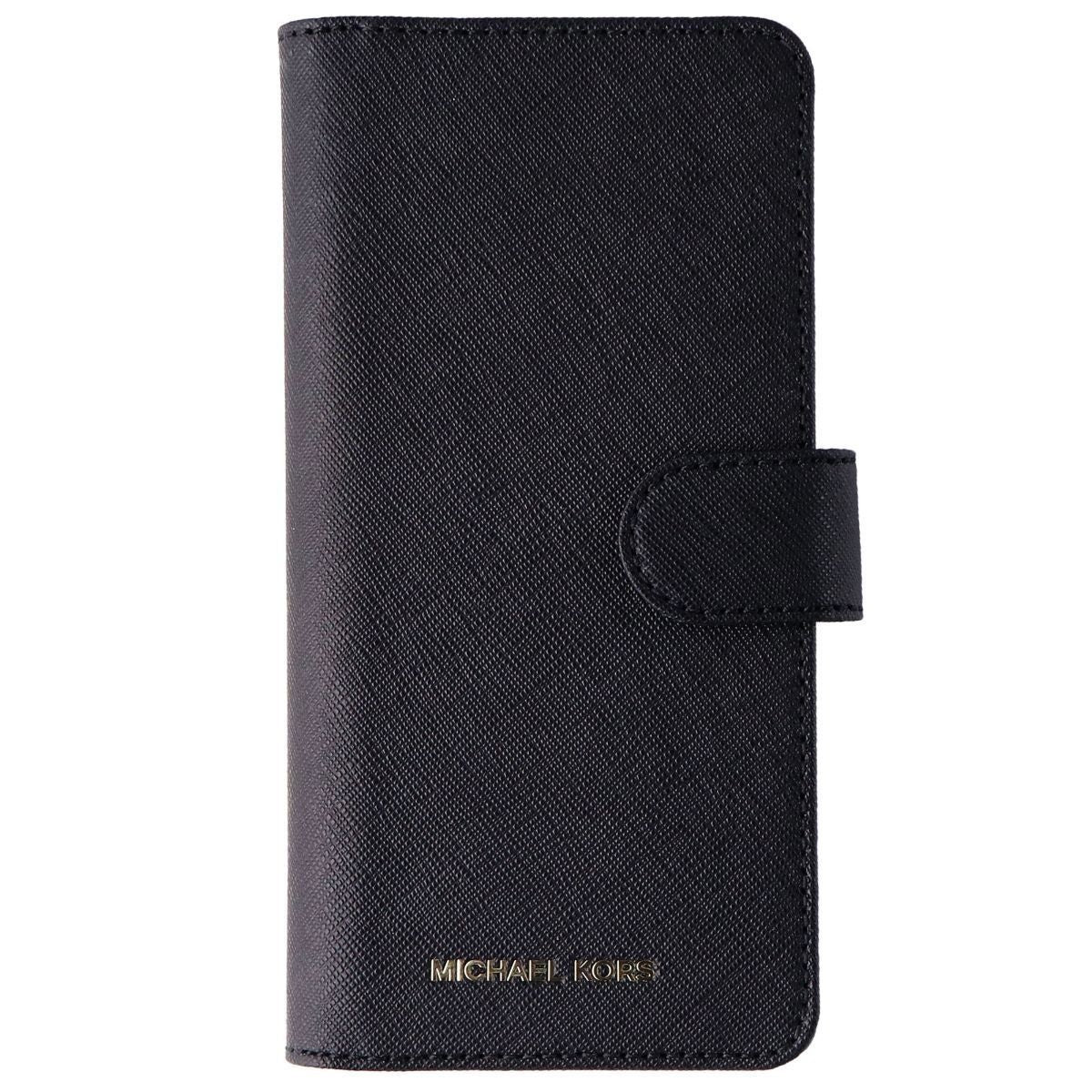 Michael Kors Saffiano Leather Folio Wallet Case For Samsung Galaxy S8 - Black Cell Phone - Cases, Covers & Skins Michael Kors - Simple Cell Bulk Wholesale Pricing - USA Seller