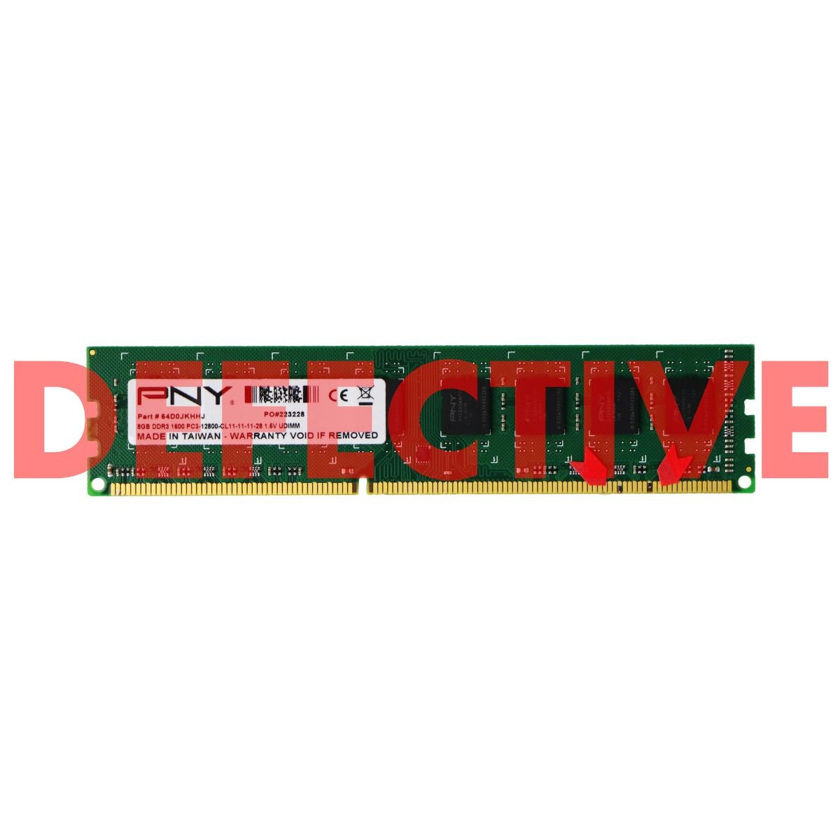PNY Performance 8GB DDR3 1600MHz (PC3-12800) Desktop Memory - MD8GSD31600NHS Computer Parts - Memory (RAM) PNY - Simple Cell Bulk Wholesale Pricing - USA Seller
