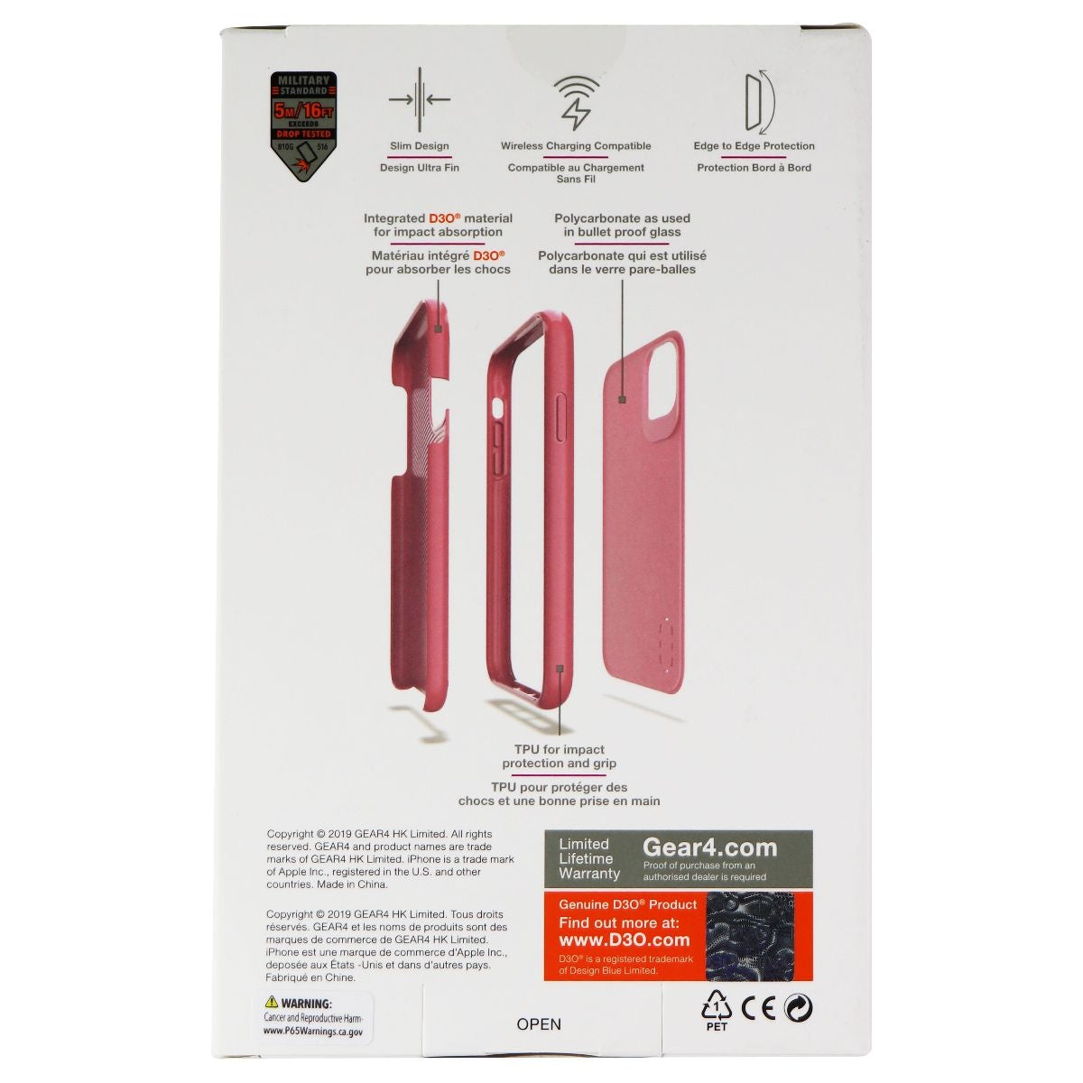 Gear4 Diamond Battersea Series Case for Apple iPhone 11 Smartphone - Pink Cell Phone - Cases, Covers & Skins Gear4 - Simple Cell Bulk Wholesale Pricing - USA Seller