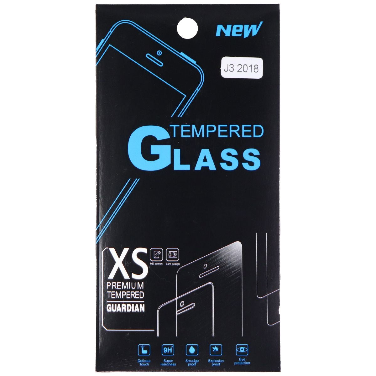 Premium Tempered Glass Screen Protector for Samsung Galaxy J3 (2018) - Clear Cell Phone - Screen Protectors Unbranded - Simple Cell Bulk Wholesale Pricing - USA Seller