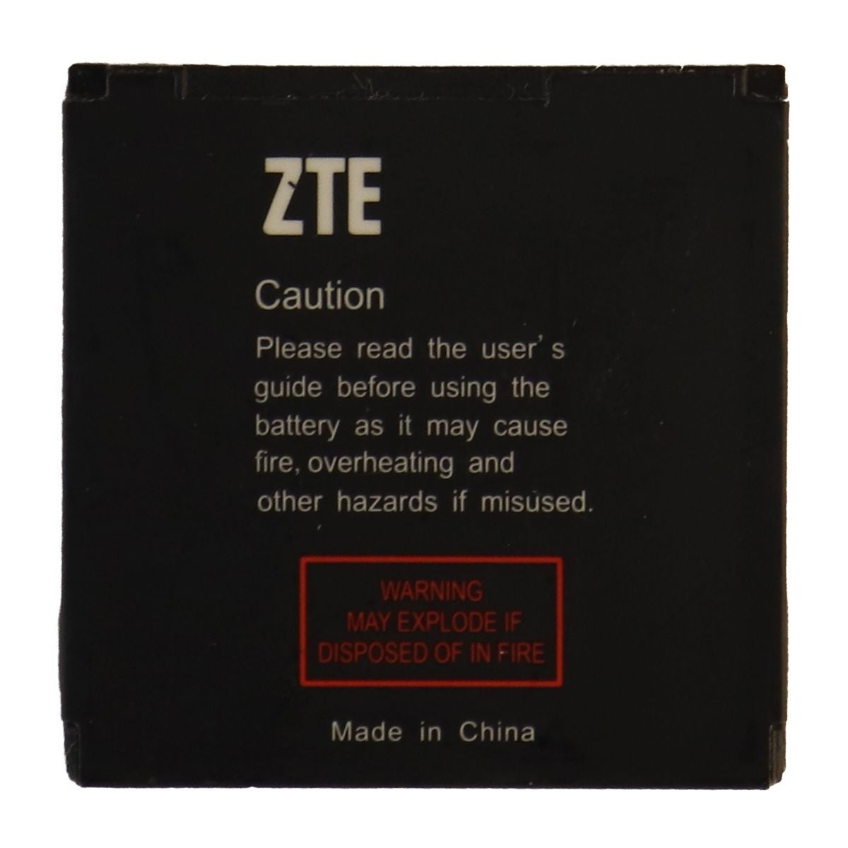 ZTE LI3706T42P3H383857 3.7v 670mAh Lithium Ion for ZTE Phones - Black Cell Phone - Batteries ZTE - Simple Cell Bulk Wholesale Pricing - USA Seller