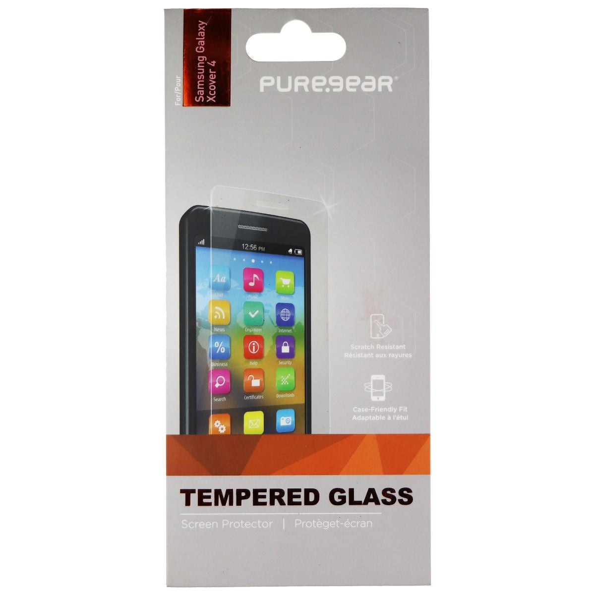 PureGear Tempered Glass Screen Protector for Samsung Galaxy Xcover4 - Clear Cell Phone - Screen Protectors PureGear - Simple Cell Bulk Wholesale Pricing - USA Seller