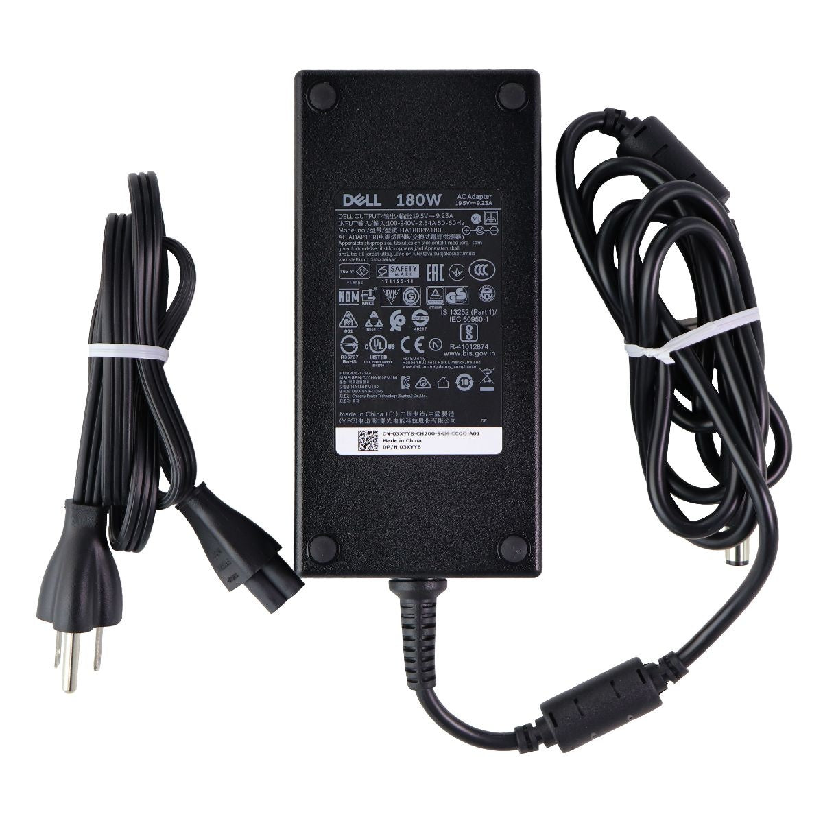 Dell OEM 180W AC Power Adapter - Black (HA180PM180) Computer Accessories - Laptop Power Adapters/Chargers Dell - Simple Cell Bulk Wholesale Pricing - USA Seller