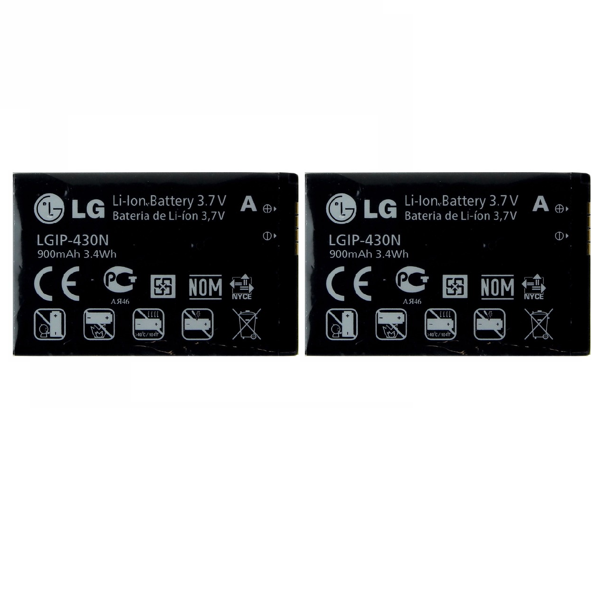 KIT 2x LG LGIP-430N 900 mAh Replacement Battery for LG LX290 Cell Phone - Batteries LG - Simple Cell Bulk Wholesale Pricing - USA Seller