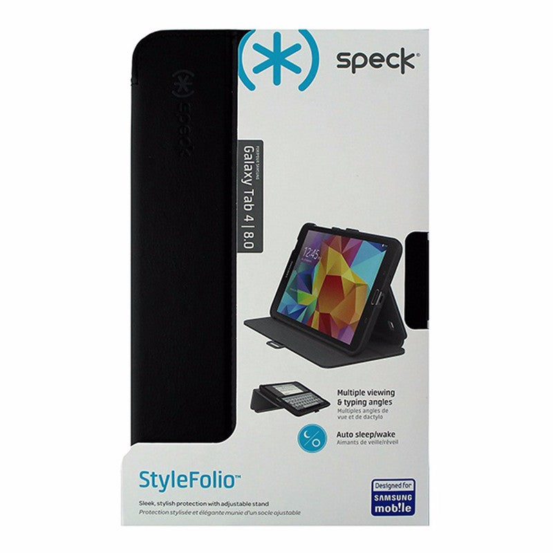 Speck StyleFolio Case for Samsung Galaxy Tab 4 8.0 - Black iPad/Tablet Accessories - Cases, Covers, Keyboard Folios Speck - Simple Cell Bulk Wholesale Pricing - USA Seller