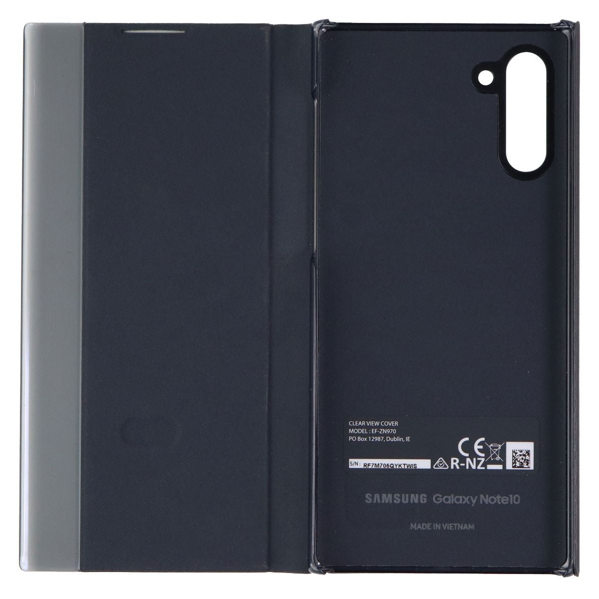 Samsung S-View Flip Cover Case for Samsung Galaxy Note10 - Black Cell Phone - Cases, Covers & Skins Samsung - Simple Cell Bulk Wholesale Pricing - USA Seller