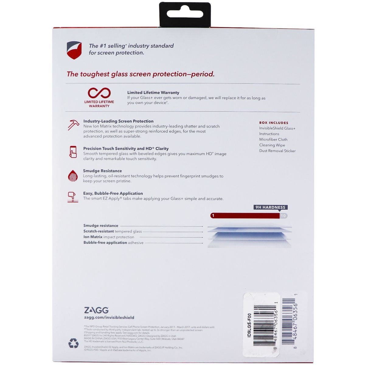 ZAGG InvisibleShield (Glass+) Tempered Glass for iPad Pro (10.5, 2017 Model) Cell Phone - Screen Protectors Zagg - Simple Cell Bulk Wholesale Pricing - USA Seller