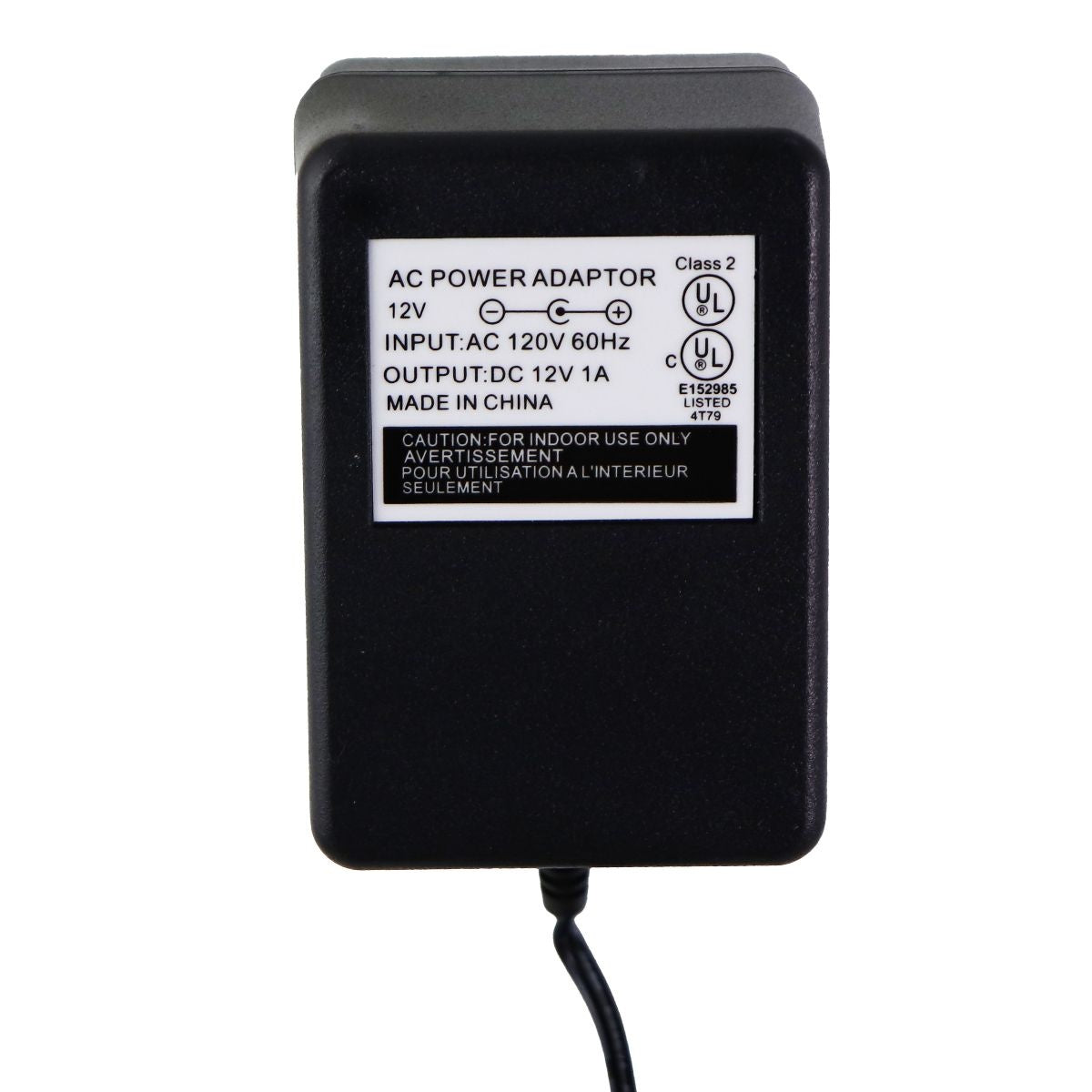 (12V/1A) AC Power Adapter Wall Charger Power Supply - Black (E152985) 4T79 Multipurpose Batteries & Power - Multipurpose AC to DC Adapters Unbranded - Simple Cell Bulk Wholesale Pricing - USA Seller