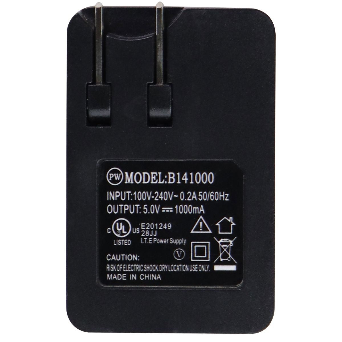 Verizon Wireless 5-Volt/1-Amp Single USB Wall Charger - Black/Green (B141000) Cell Phone - Chargers & Cradles Verizon - Simple Cell Bulk Wholesale Pricing - USA Seller