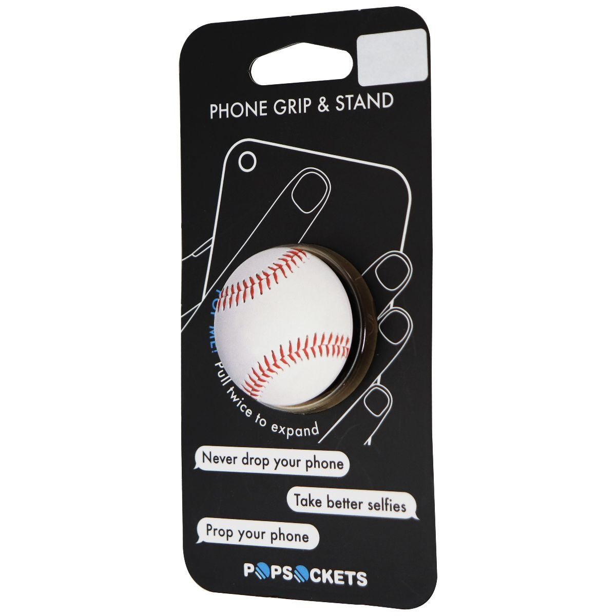 PopSockets Collapsible Grip & Stand for Phones and Tablets - Baseball Cell Phone - Mounts & Holders PopSockets - Simple Cell Bulk Wholesale Pricing - USA Seller