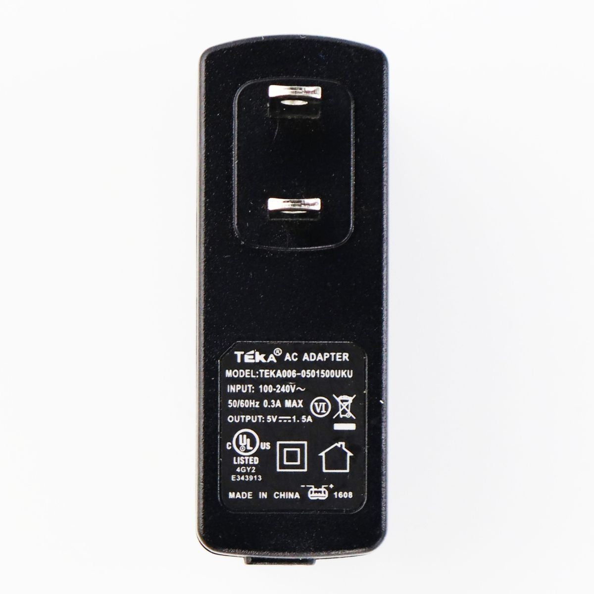 TEKA Power Supply AC Adapter with USB Port - Black - TEKA006-0501500UKU Cell Phone - Chargers & Cradles Teka - Simple Cell Bulk Wholesale Pricing - USA Seller