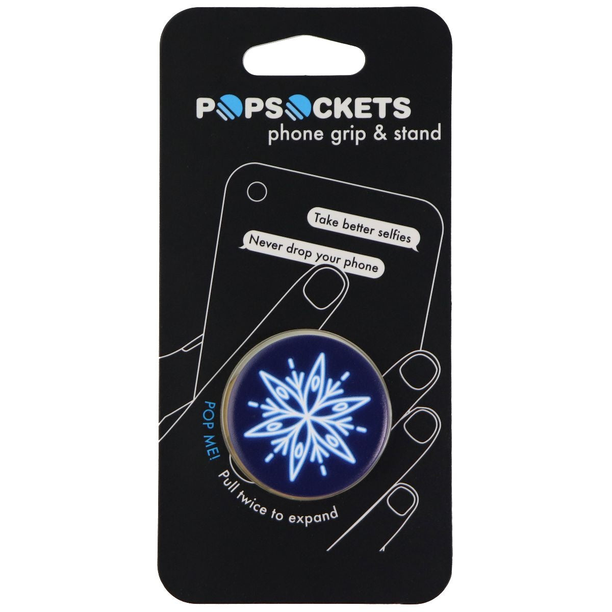 PopSockets Collapsible Grip and Stand for Phones and Tablets - Neon Snowflake Cell Phone - Mounts & Holders PopSockets - Simple Cell Bulk Wholesale Pricing - USA Seller