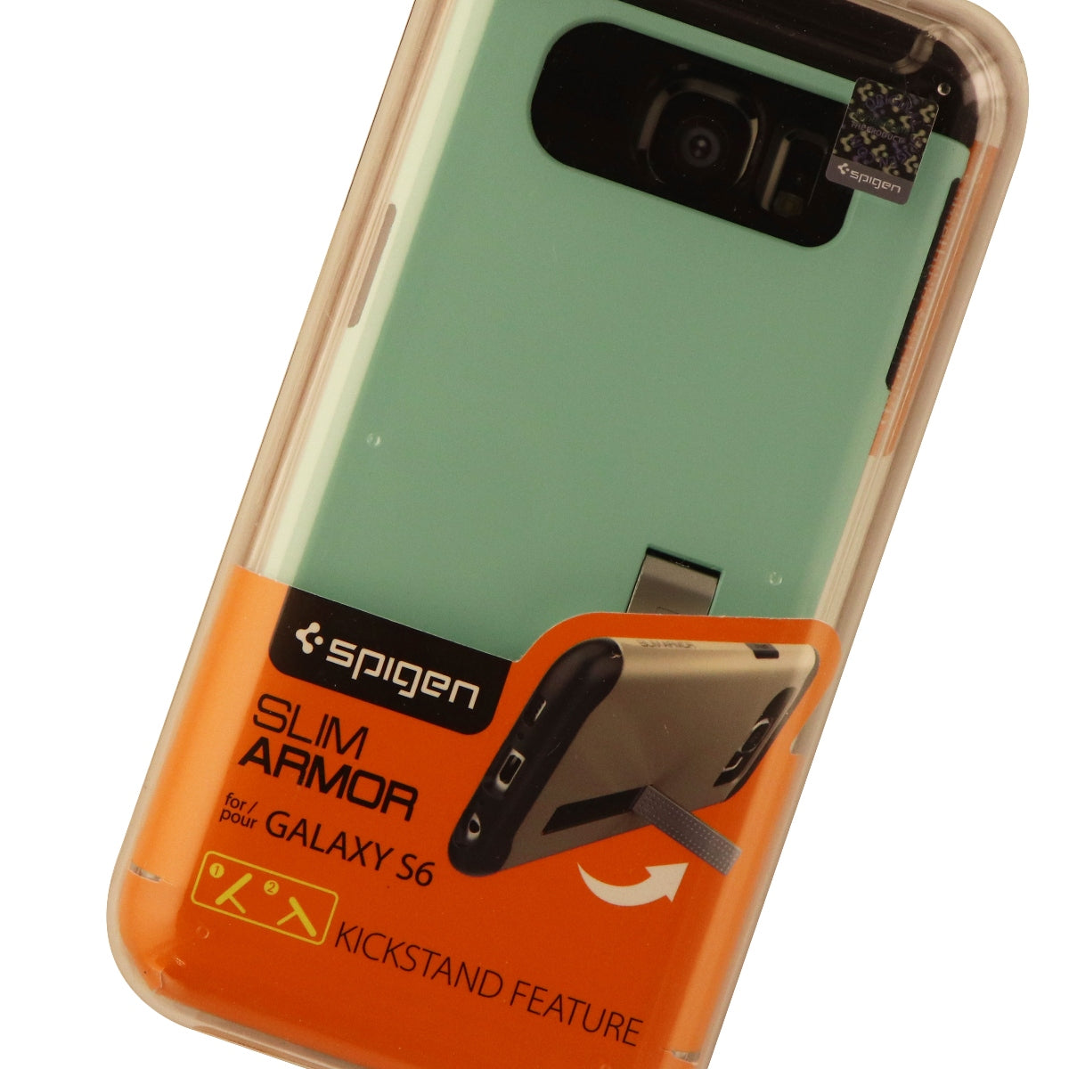 Spigen Slim Armor Series Protective Case Cover for Galaxy S6 - Mint / Black Cell Phone - Cases, Covers & Skins Spigen - Simple Cell Bulk Wholesale Pricing - USA Seller