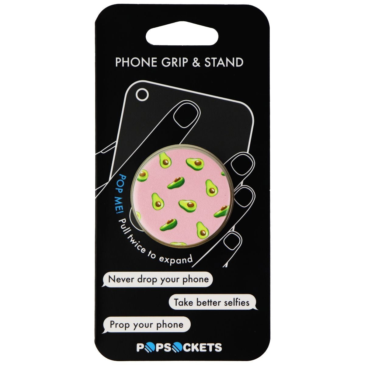 PopSockets Collapsible Grip & Stand for Phones and Tablets - Avocados Pink Cell Phone - Cases, Covers & Skins PopSockets - Simple Cell Bulk Wholesale Pricing - USA Seller