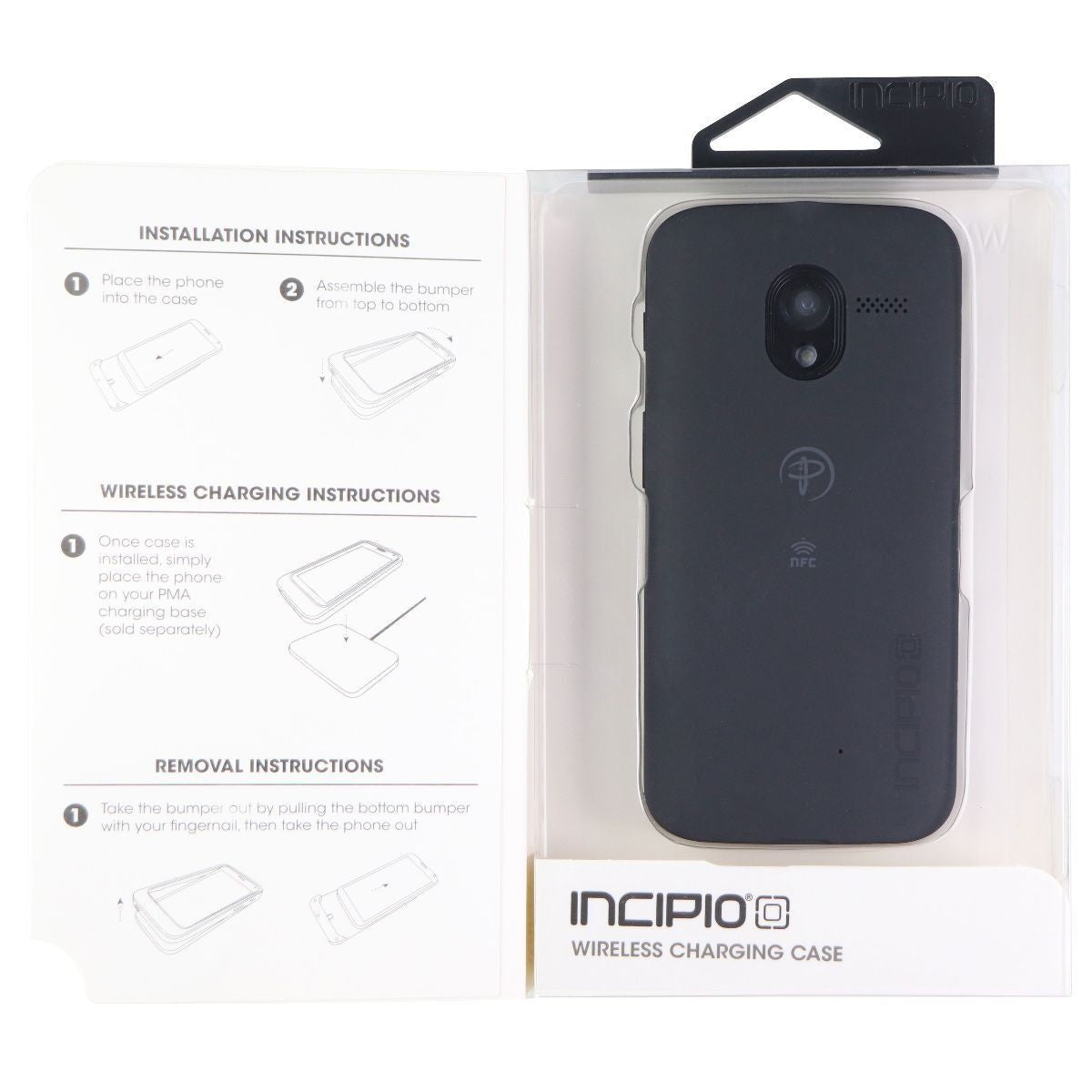 Incipio Wireless PMA Charging Case for Motorola Moto X - Black Cell Phone - Cases, Covers & Skins Incipio - Simple Cell Bulk Wholesale Pricing - USA Seller