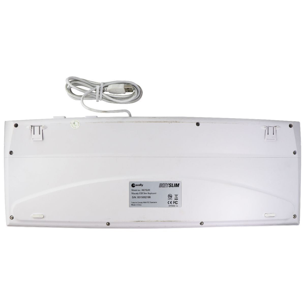 Macally Full Size USB 2.0 Universal Computer Keyboard - White (IKEYSLIM) Gaming/Console - Keyboards & Keypads Macally - Simple Cell Bulk Wholesale Pricing - USA Seller