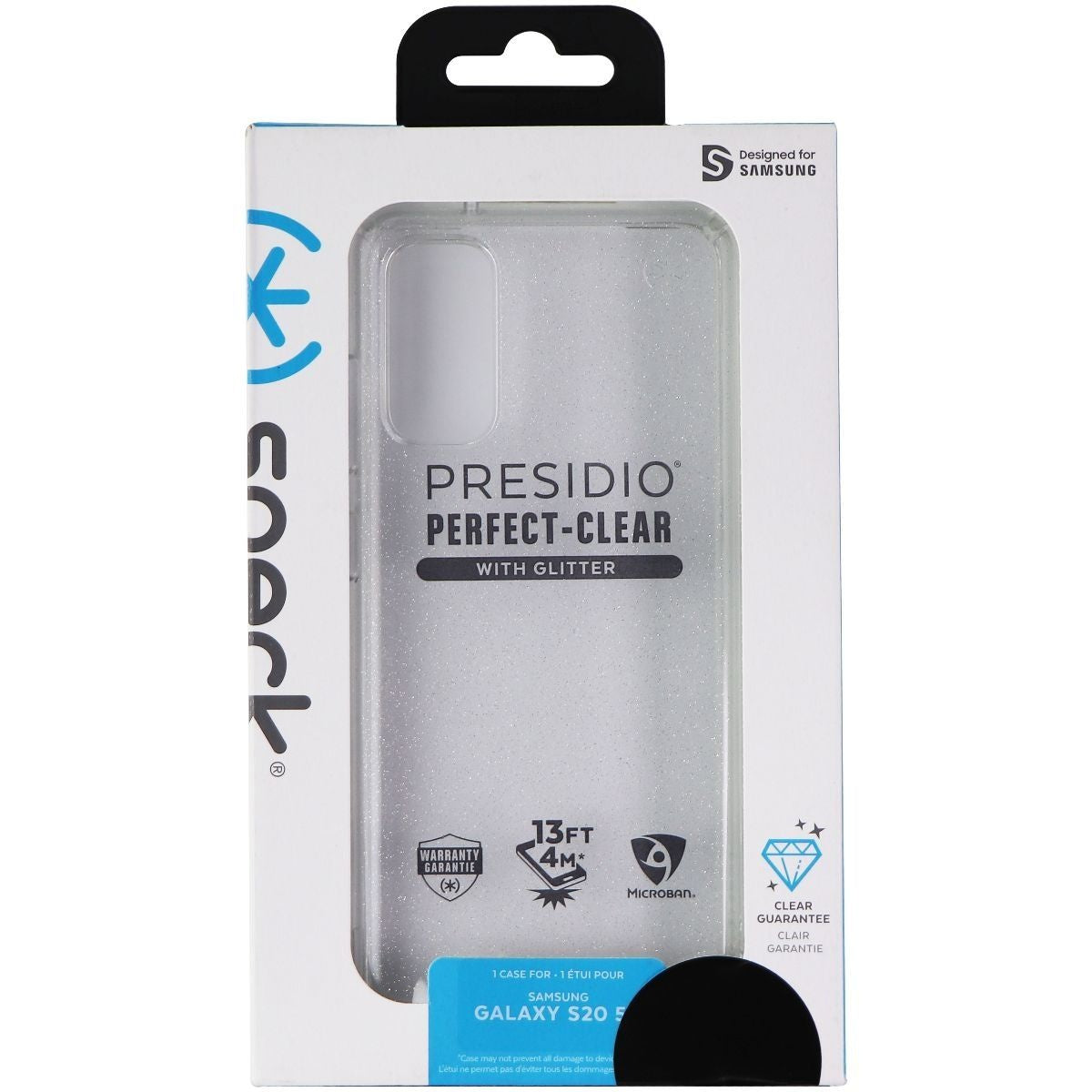 Speck Presidio Perfect-Clear Case for Samsung Galaxy S20 5G - Clear/Glitter Cell Phone - Cases, Covers & Skins Speck - Simple Cell Bulk Wholesale Pricing - USA Seller