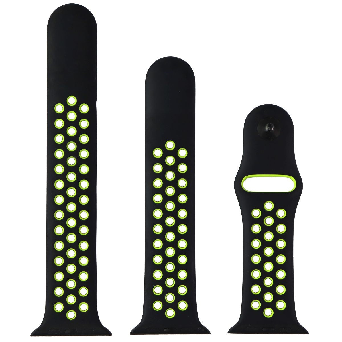 Apple 44mm Nike Sport Band for Apple Watch 42/44/45mm - Black / Volt (Full Set) Smart Watch Accessories - Watch Bands Apple - Simple Cell Bulk Wholesale Pricing - USA Seller