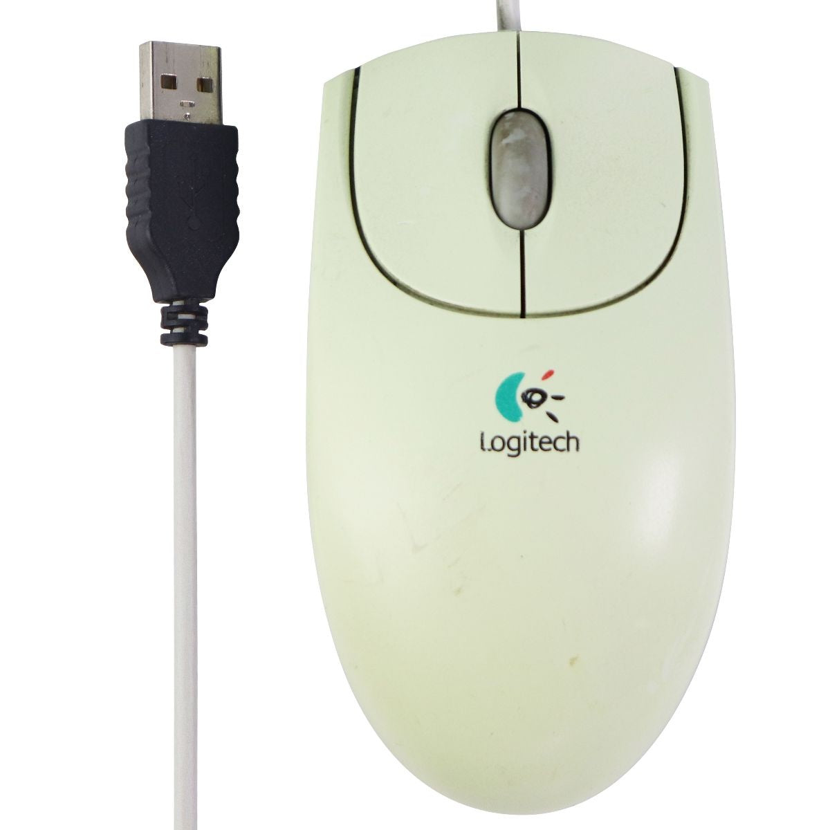 Logitech Wired USB Optical Mouse for Windows PC - Off White/Black (M-BJ58) Keyboards/Mice - Mice, Trackballs & Touchpads Logitech - Simple Cell Bulk Wholesale Pricing - USA Seller