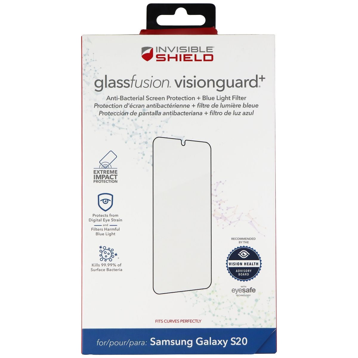 ZAGG (Glass Fusion Vision Guard+) Screen Protector for Galaxy S20 - Clear Cell Phone - Screen Protectors Zagg - Simple Cell Bulk Wholesale Pricing - USA Seller