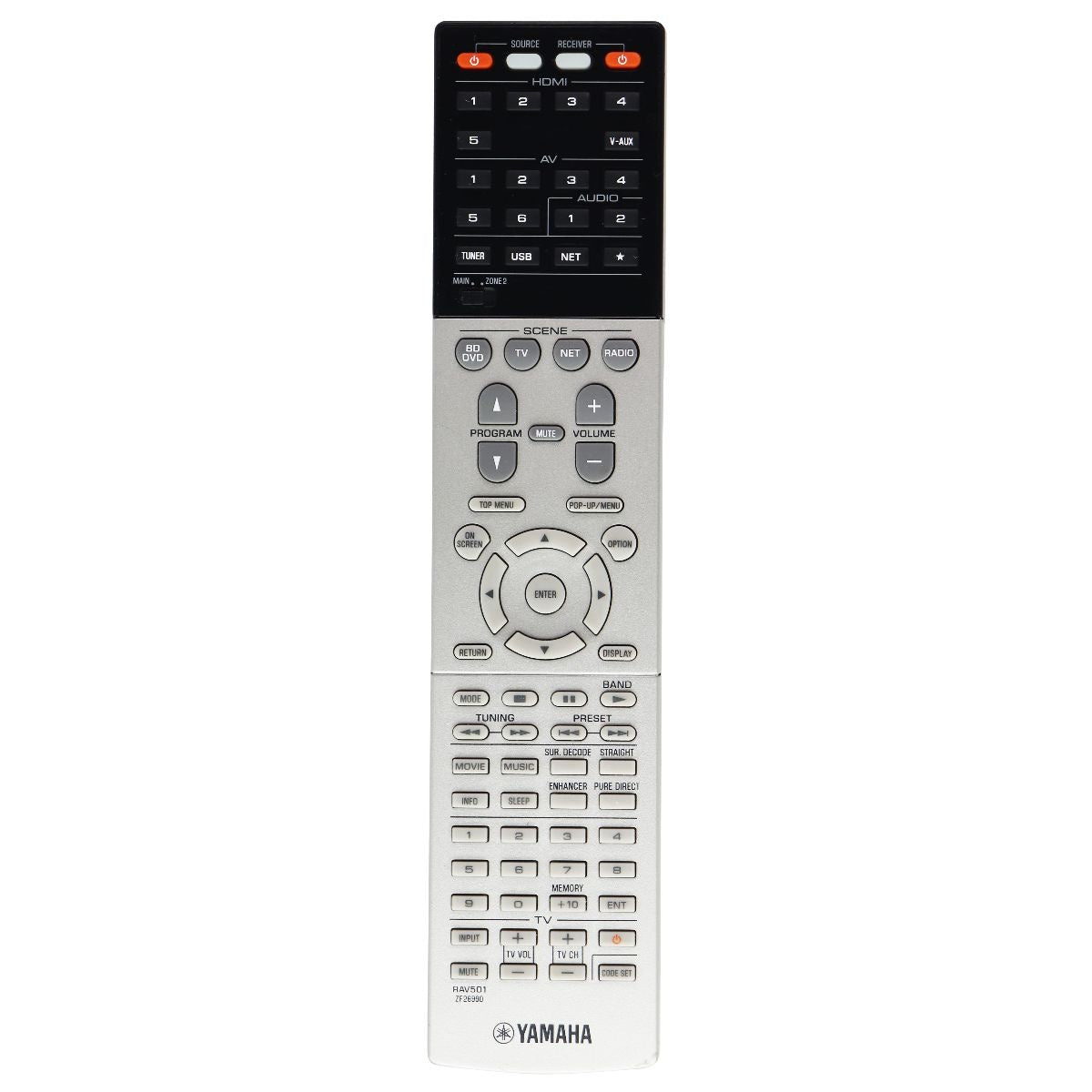 Yamaha RAV501 Remote Control for Select Yamaha Receivers (ZF26990) TV, Video & Audio Accessories - Remote Controls Yamaha - Simple Cell Bulk Wholesale Pricing - USA Seller