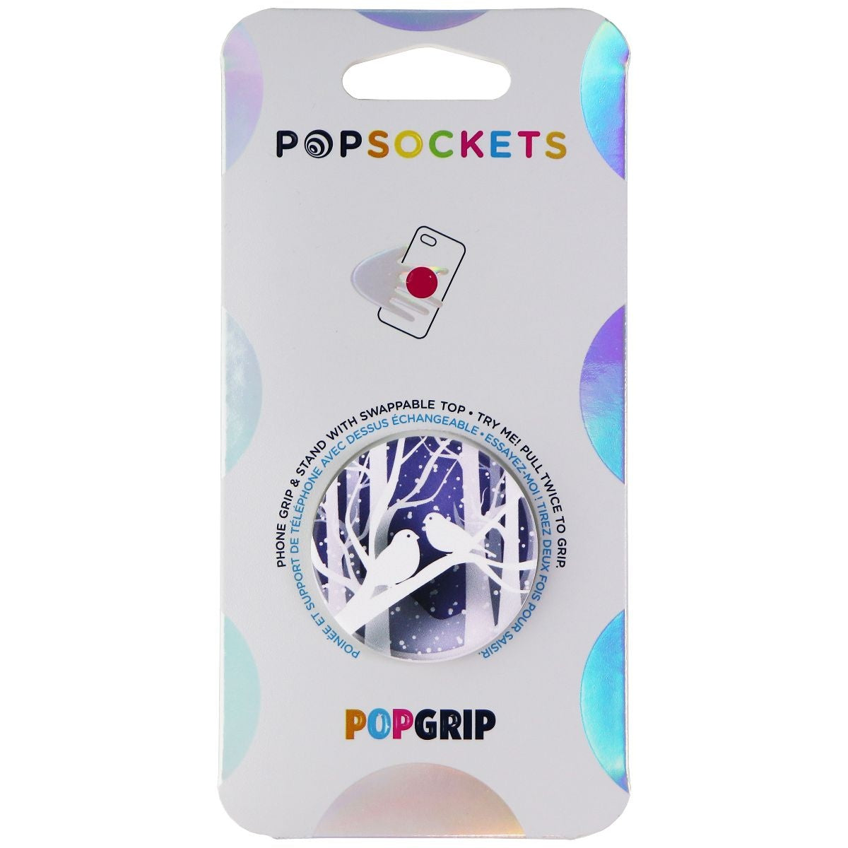 PopSockets: PopGrip Expanding Stand and Grip with Swappable Top - Paper Birds Cell Phone - Mounts & Holders PopSockets - Simple Cell Bulk Wholesale Pricing - USA Seller
