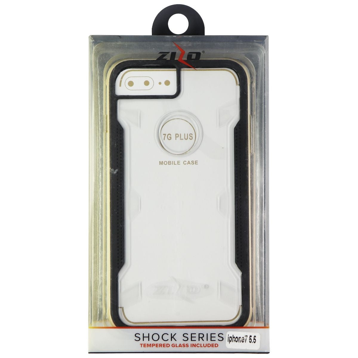 Zizo Shock Series Case for iPhone 7 Plus - Clear / Black / Gold Cell Phone - Cases, Covers & Skins Zizo - Simple Cell Bulk Wholesale Pricing - USA Seller