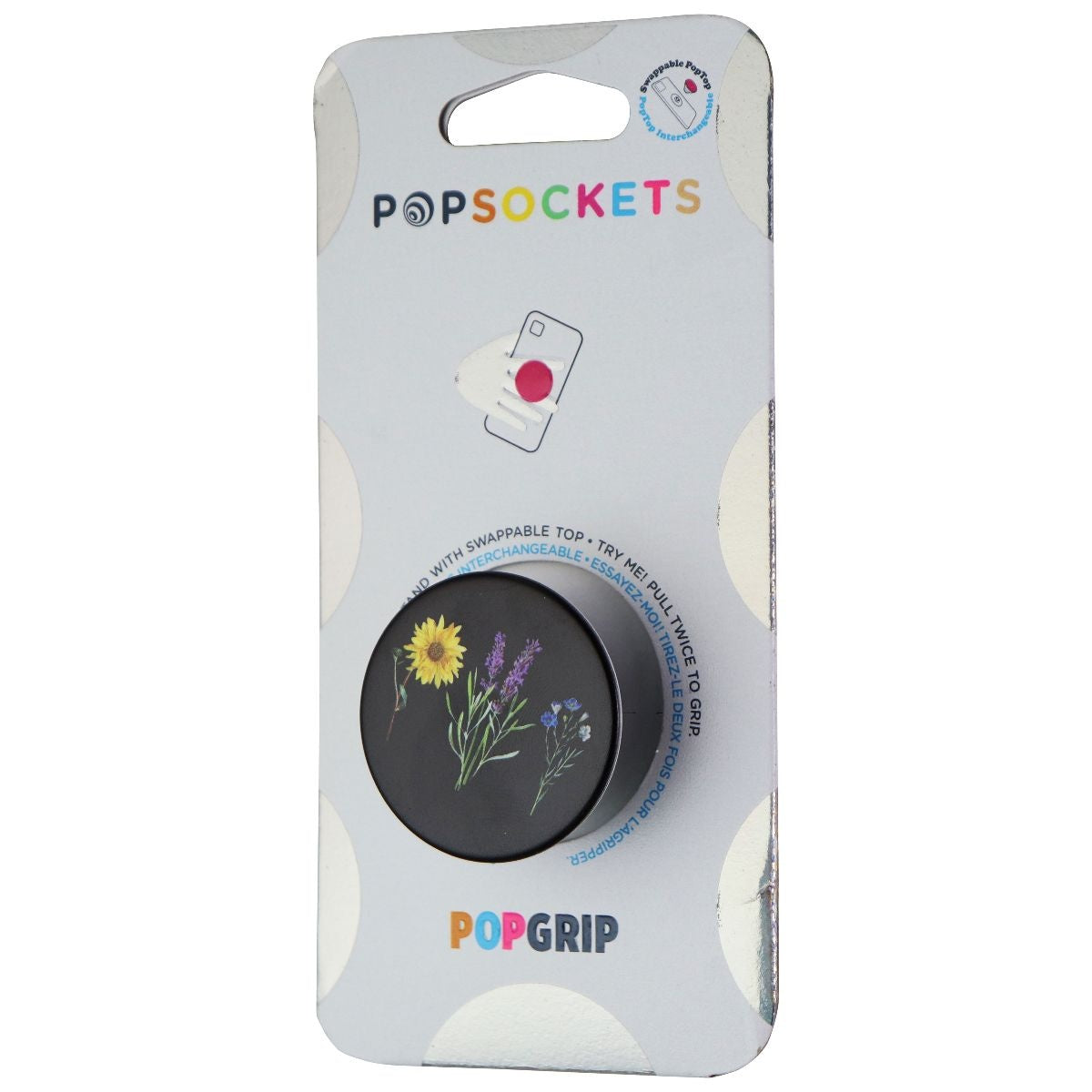 PopSockets PopGrip Swappable Top Holder for Phones - Vintage Garden Black Cell Phone - Mounts & Holders PopSockets - Simple Cell Bulk Wholesale Pricing - USA Seller