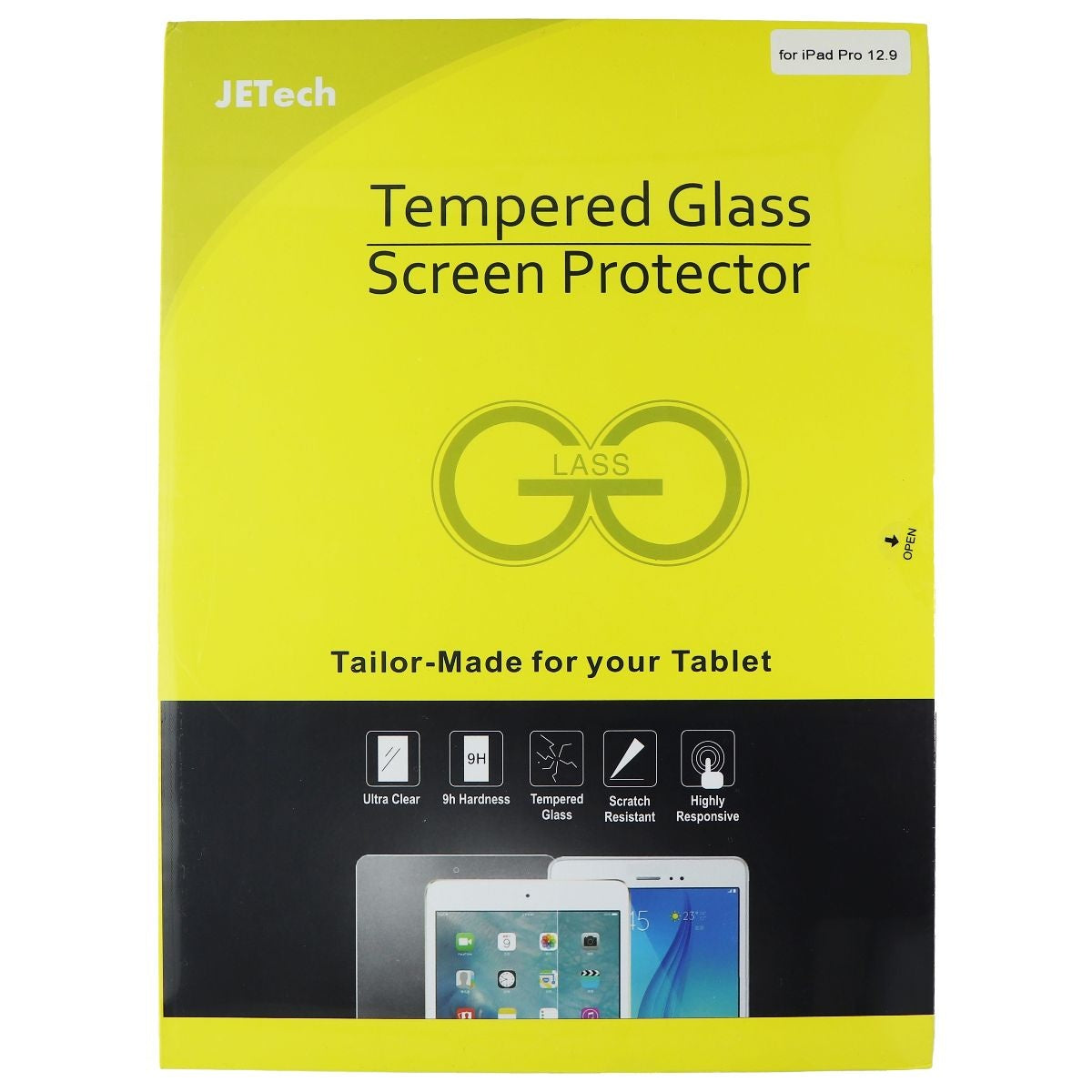 JETech Tempered Glass Screen Protector for Apple iPad Pro 12.9 - Clear Cell Phone - Screen Protectors JETech - Simple Cell Bulk Wholesale Pricing - USA Seller