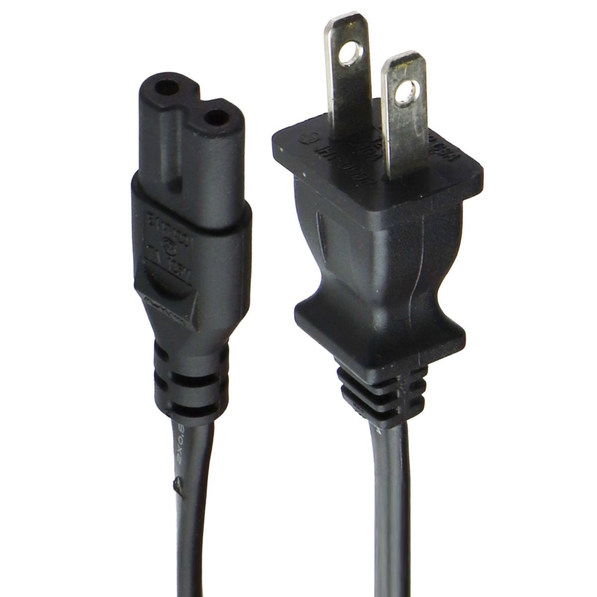 JI-HAW Two Prong AC Power Cord (JHT-031) - Black (7A/125V) Multipurpose Batteries & Power - Multipurpose AC to DC Adapters JI-HAW - Simple Cell Bulk Wholesale Pricing - USA Seller