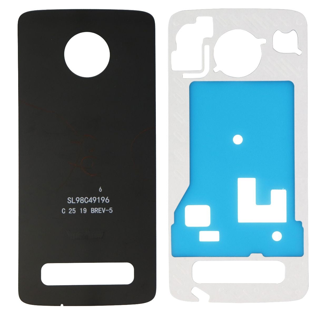 Replacement OEM Repair Part Back Plate Glass for Motorola Moto Z4 Black/Verizon Cell Phone - Replacement Parts & Tools Motorola - Simple Cell Bulk Wholesale Pricing - USA Seller