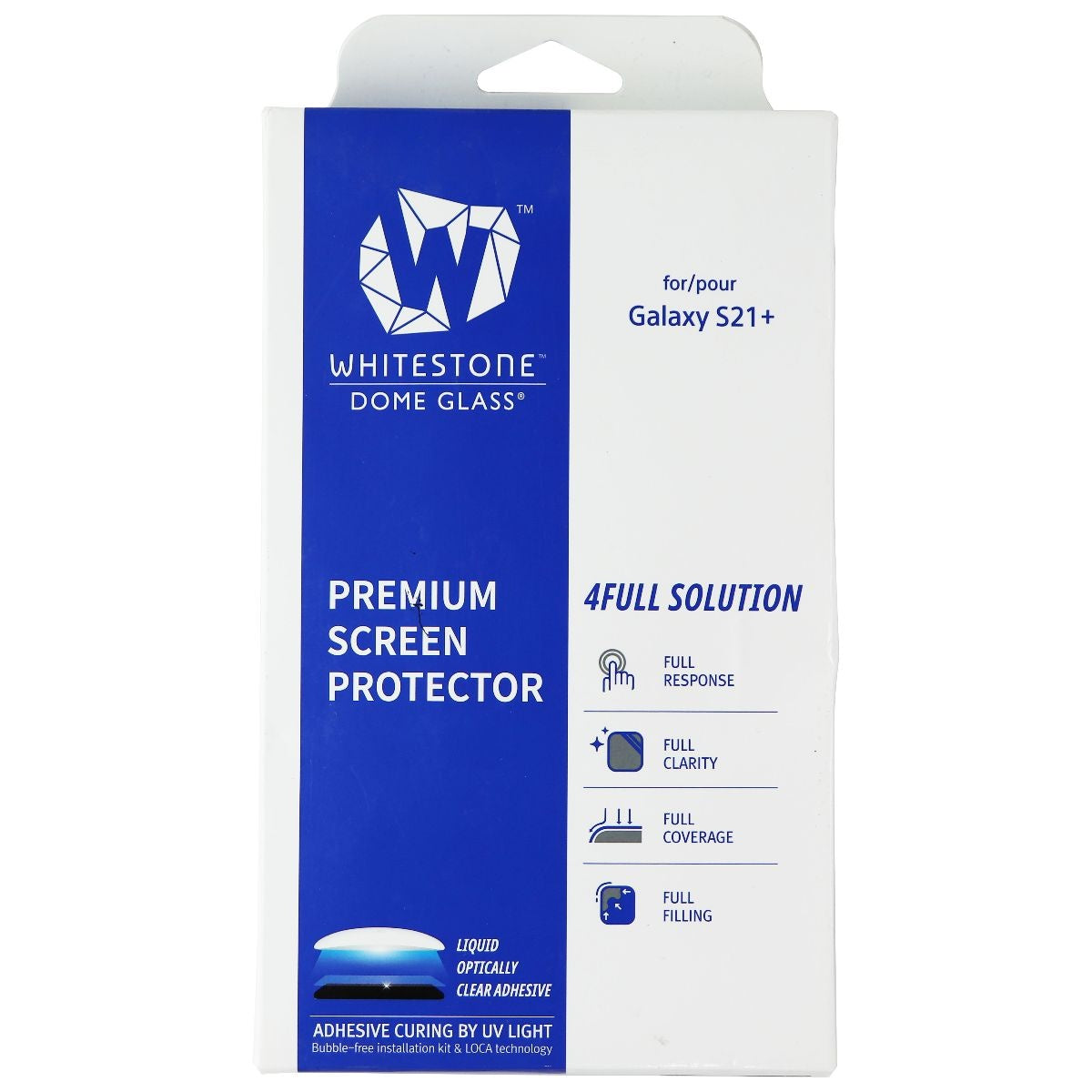 Whitestone Dome Glass Premium Screen Protector for Samsung Galaxy (S21+) Cell Phone - Screen Protectors Whitestone - Simple Cell Bulk Wholesale Pricing - USA Seller