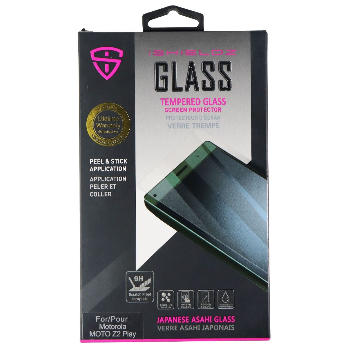iShieldz Asahi Tempered Glass Screen Protector for Motorola Moto Z2 Play - Clear Cell Phone - Screen Protectors iShieldz - Simple Cell Bulk Wholesale Pricing - USA Seller