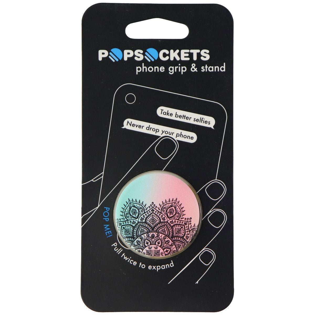 PopSockets: Collapsible Grip and Stand for Phones and Tablets - Serene Mandala Cell Phone - Mounts & Holders PopSockets - Simple Cell Bulk Wholesale Pricing - USA Seller